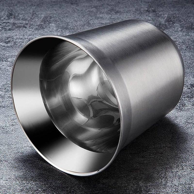 304 Двухслойная нержавеющая стальная кофейная чашка 51-100 мл, изолированная чашка, подключенная к порошковой чашке, кофейная капсула, легко моется