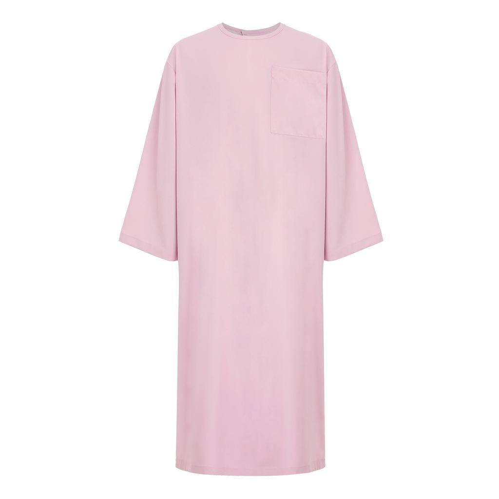 Адаптивное детское платье с длинным рукавом, с разрезом сзади, на липучке, для ухода за больными, с карманом
