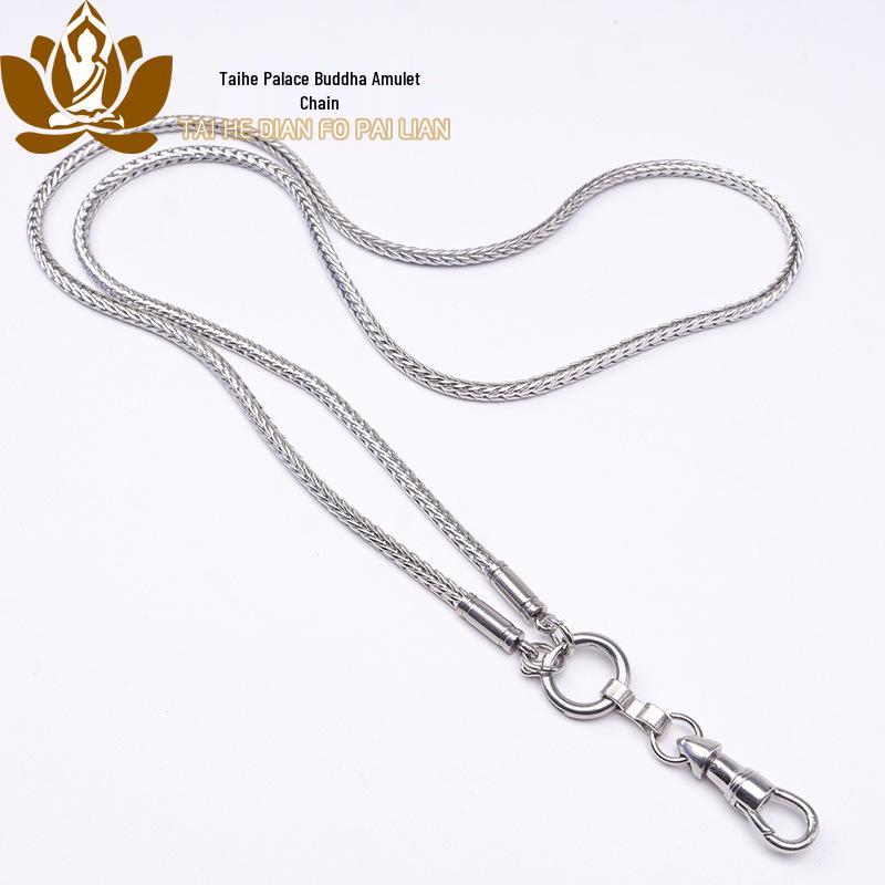 Амулет «Драконья кость» из титановой стали с быстросъемной застежкой «Орлиный клюв» для подвешивания такрутов.