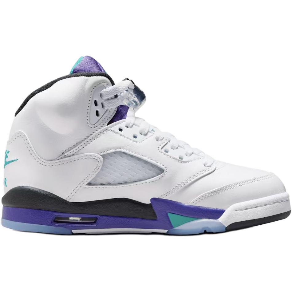 Air Jordan 5 Retro GS Grape 2025 Детские кроссовки Белый Ново-Изумрудный Виноградный Лед HQ7980-100