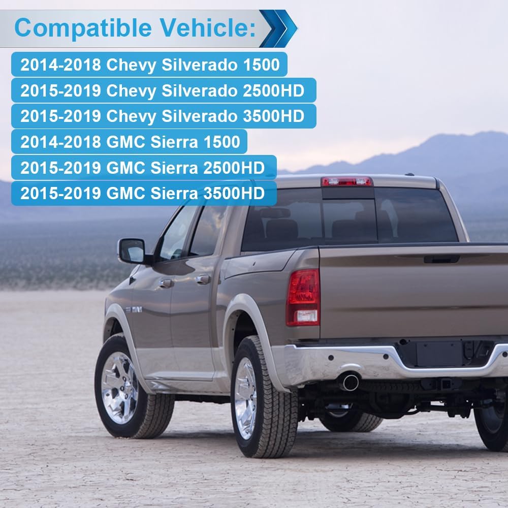 3-й Стоп-сигнал, Прокладка, Уплотнитель, Совместим с 2014-2018 Chevy Silverado 1500 GMC Sierra 2500HD 3500HD, Высоко расположенный Стоп-сигнал в сборе, Односторонний