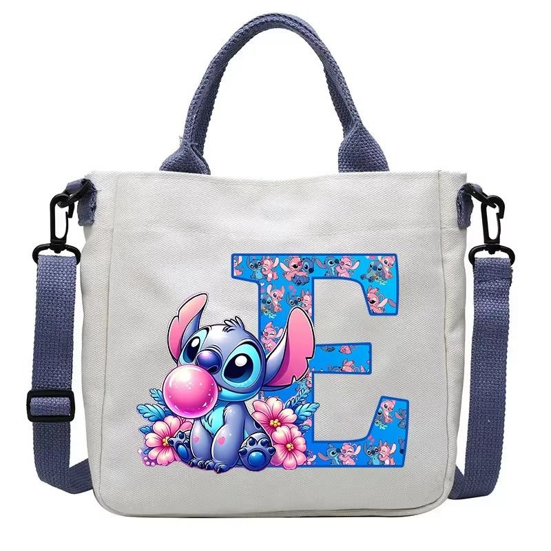 26 Letter Printed Student Canvas Bag Shoulder Bag Multi-Function Large Capacity Messenger Bag