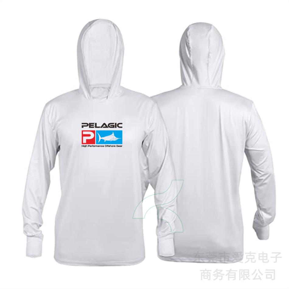 Pelagic fishing clothing summer camouflage sunscreen clothing breathable hooded fishing sportswear quick-drying T-shirt available