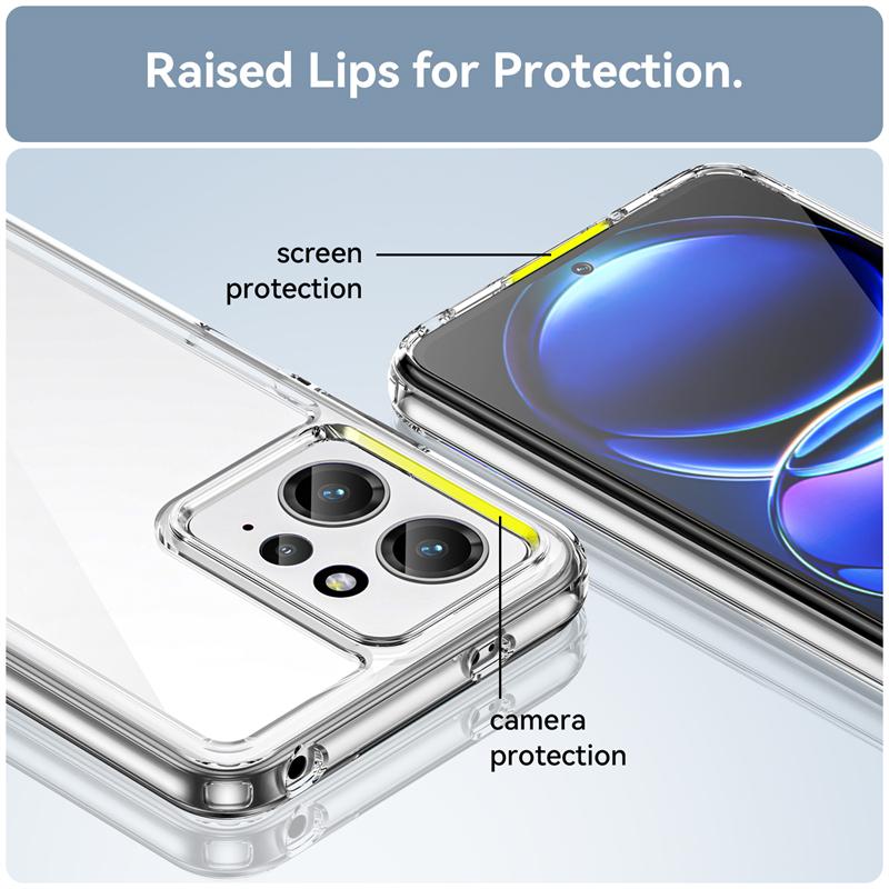 Для Redmi Note 12 Чехол Крышка Redmi Note 12 Ударопрочный Цветной Прозрачный Чехол Fundas Xiaomi Redmi Note 12 Pro Plus 5G Глобальная версия