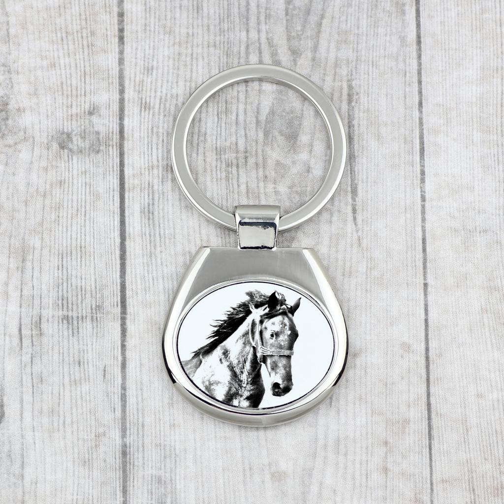 Mustang - Keychain with a Horse, Keychain with a Print, Personalized Pendant from the Art-Dog Brand