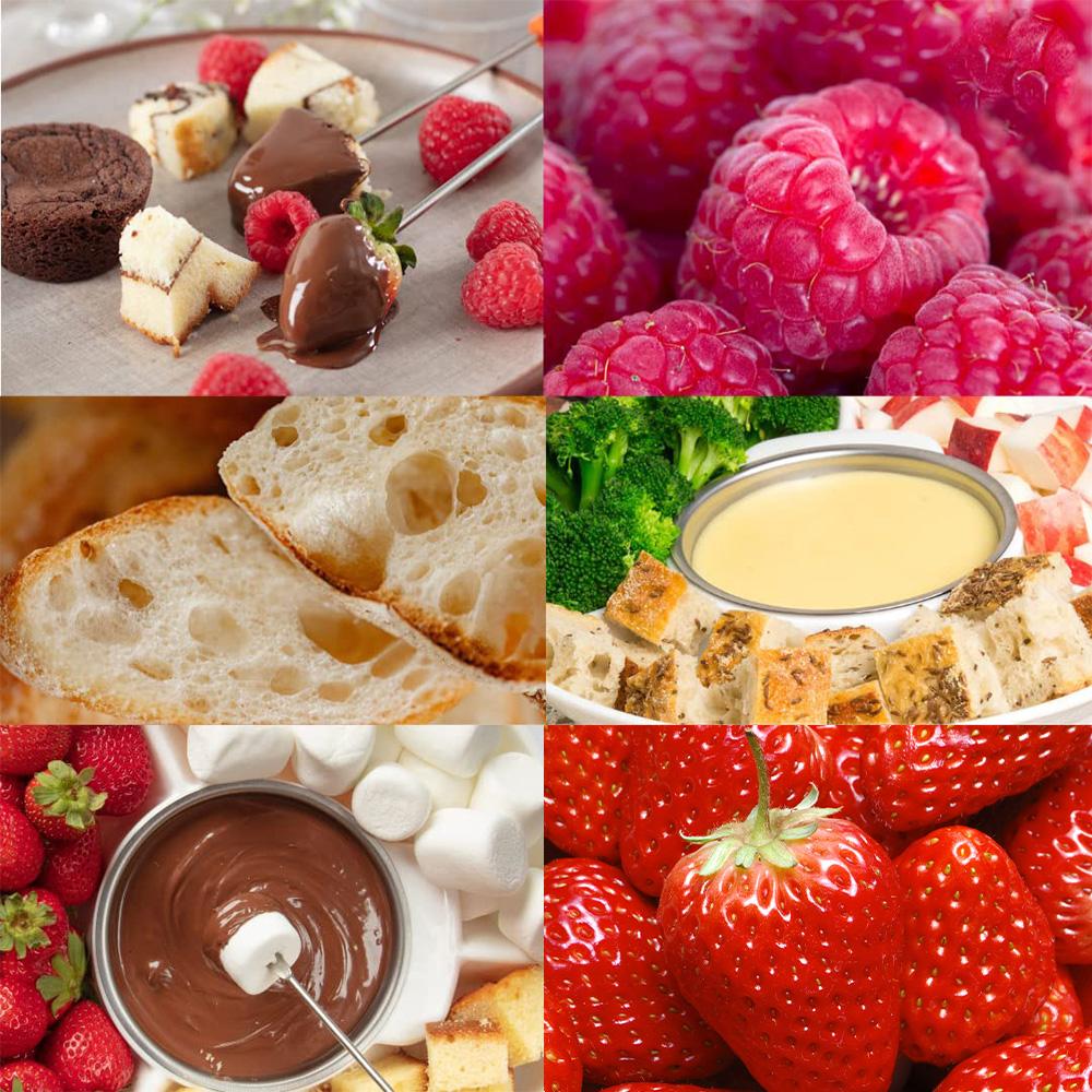 Electric Fondue Maker Set With 2 Forks/Removable Serving Tray & Melting Warming Setting/Great for