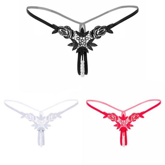 Женские сексуальные стринги с ремешком, стринги, V-образные трусики, кружевное нижнее белье с цветочным принтом, трусы