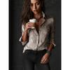 2026 Retro Long Sleeve Women's Casual Lapel Shirt with Pockets