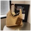 Straw Bag, Armpit Big Bag, New Trendy Beach Woven Bag, Large Capacity Portable Tote Simple Straw Bag