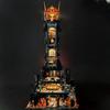 Светодиодная подсветка, совместимая с Barad-dur Sauron Темная Башня 10333 Строительные блоки Лампа на пульте дистанционного управления (Не включает конструктор)