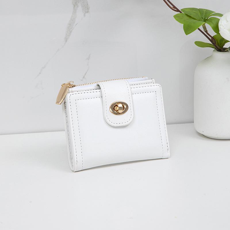 Короткий женский кошелек в японском и корейском стиле — простой, однотонный, тонкий, высококачественный, многофункциональный, модный для студентов