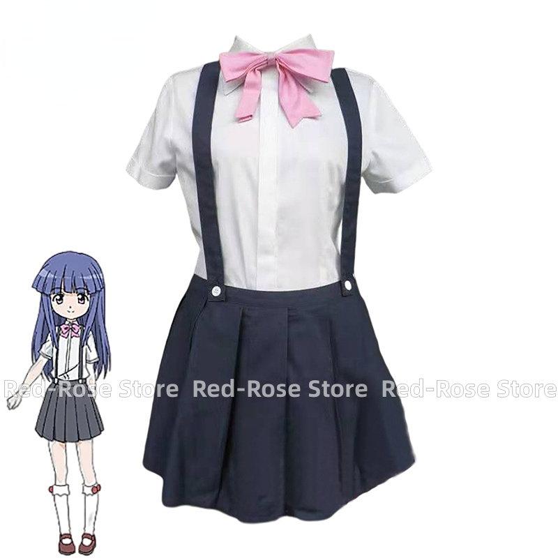Аниме Higurashi No Naku Koro Ni Рика Фуруде Косплей Костюм Девочки Косплей Форма Парики для Женщин Девочек Хэллоуин Вечеринка