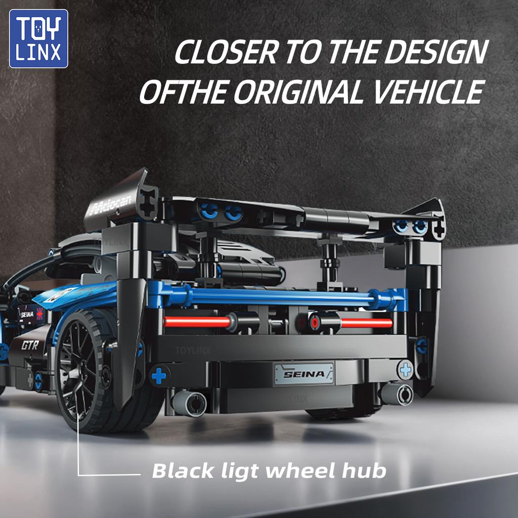 Toylinx 1:18 Технический Автомобиль Пэчворк Строительный Блок Собранная Игрушка Механический Суперкар Гоночный Гоночный Автомобиль для Детей Подарки Без Коробки