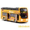1/32 Scale Bus Toy Sightseeing Double Decker City Bus Open Top Model Die-Cast Metal Cars Toy Die Cast Pull Back Vehicles Mini Model Lights and Music