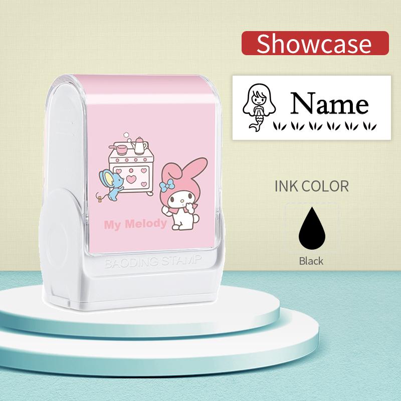 Водонепроницаемая именная печать на заказ – Персонализированные дизайны My Melody, Прочные моющиеся чернильные наклейки для одежды, сумок, школьных принадлежностей