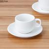 Однотонная керамическая кофейная чашка и блюдце, набор кружек для офиса, европейская парная чашка для послеобеденного чая, домашняя кухонная посуда для питья