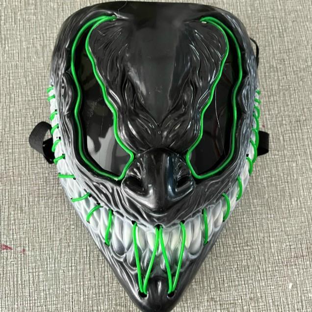 Маска Венома Marvel с линзой, украшение для Хэллоуин-вечеринки, светодиодная маска, реквизит для костюма Венома для косплея Hot Toys, маска на все лицо, светящаяся