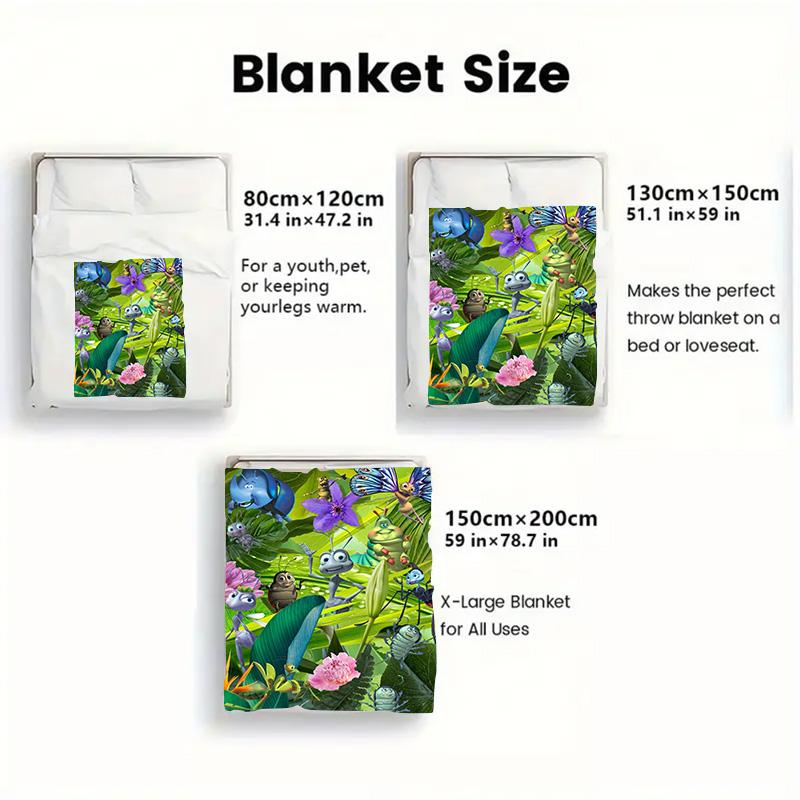 A Bug's Life 2D Flat Pattern Flannel Blanket High quality All Seasons Warmth and Comfort Perfect for Christmas Gifts.DMT0925369