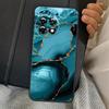 Teal Blue Gold Agate Marble Case For OnePlus 15 13T 13 12 11 13R 12R 10R 10T 8T OnePlus Nord 5 CE 3 4 Lite N20 N30 Cover