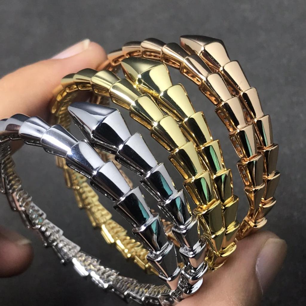 Браслет из серебра 925 пробы с бриллиантовой змеей Spirit, выполненный на станке с ЧПУ: Стильный браслет «Змеиная кость» с двумя кругами и бриллиантовыми акцентами