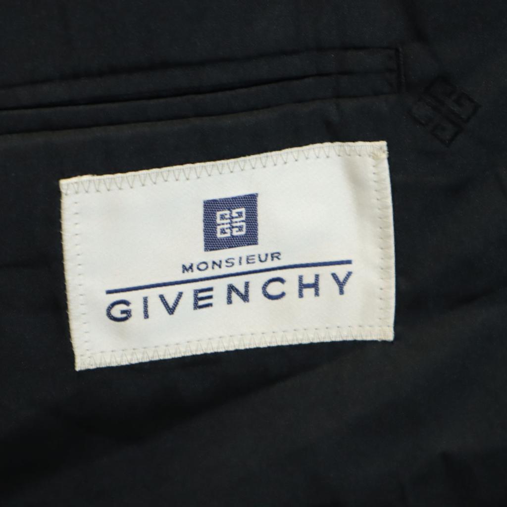 Givenchy Шерстяной пиджак 90-х годов, винтажный, приталенный, BE3, черный, мужской, б/у