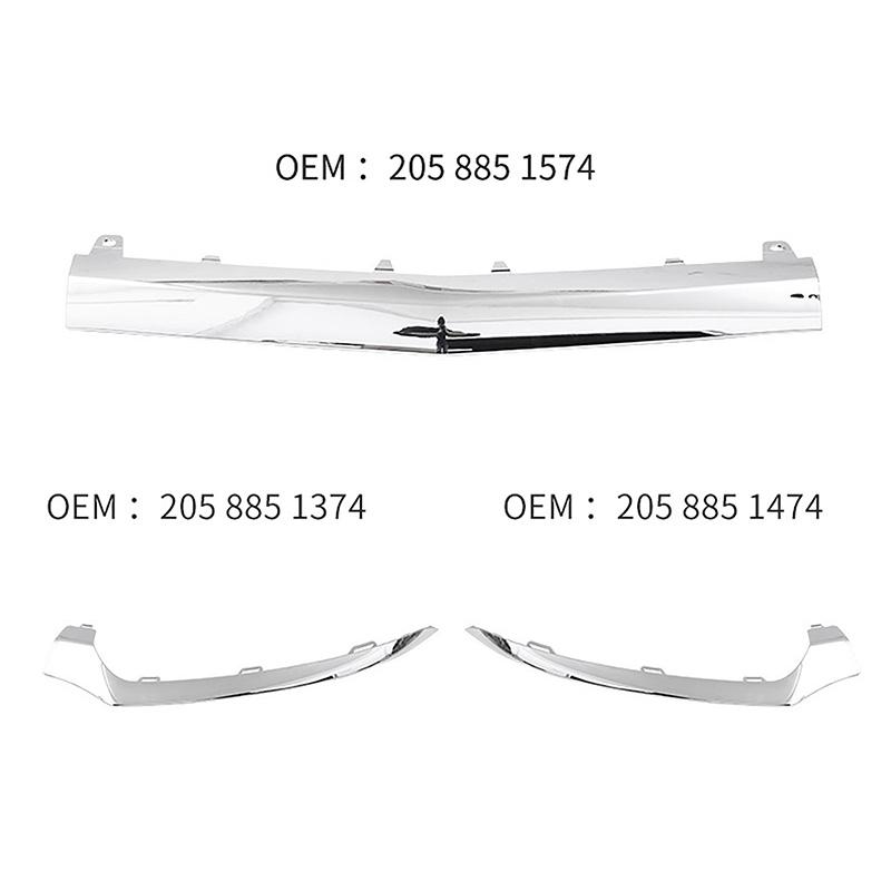 Защитная крышка переднего бампера, нижняя крышка, декоративная полоса, автомобильные аксессуары, подходящие для Mercedes-Benz C-Class W205 C300 C400 C63 2014-2018