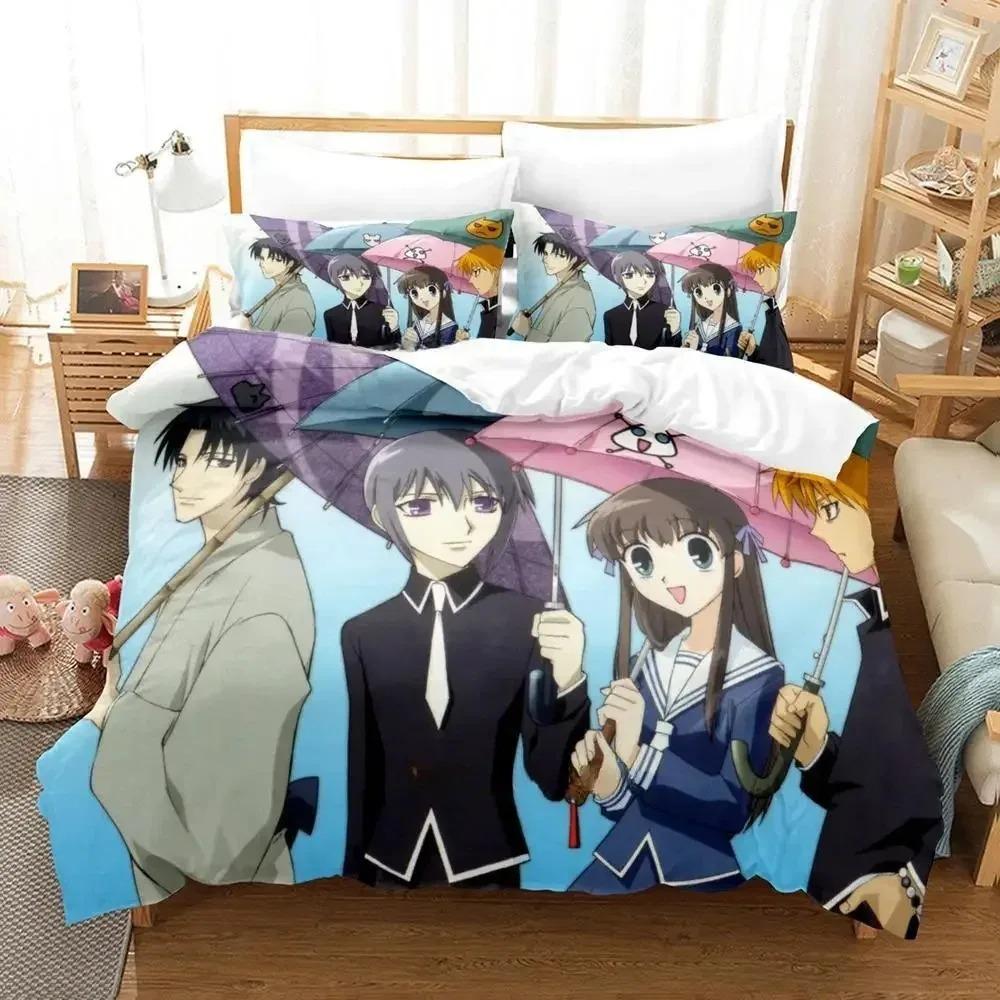 3D Print Anime Personality Fruits Basket Bedding Set Single Twin Full Queen King Size Bed Set Adult Kid Bedroom Duvet Cover Sets