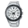Мужские часы Seiko Astron SBXY049. Некстер. Солнечное радио. Сделано в Японии. Полный автоматический календарь. Мировое время. Керамическая рамка. Белый циферблат. чистый