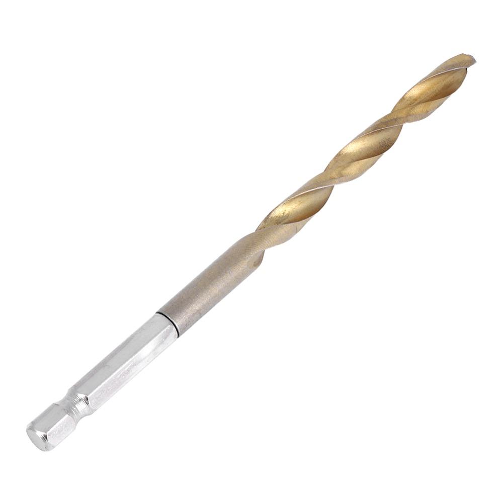 13pcs Titanium Coated Drill Bit Set High Speed Steel Titanium Coated Drill Bits Wood Drilling