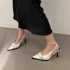 2024 Женская обувь Туфли-лодочки Босоножки Весенняя мода Острый носок Босоножки Женская обувь Летняя женская обувь на низком каблуке Высокие каблуки