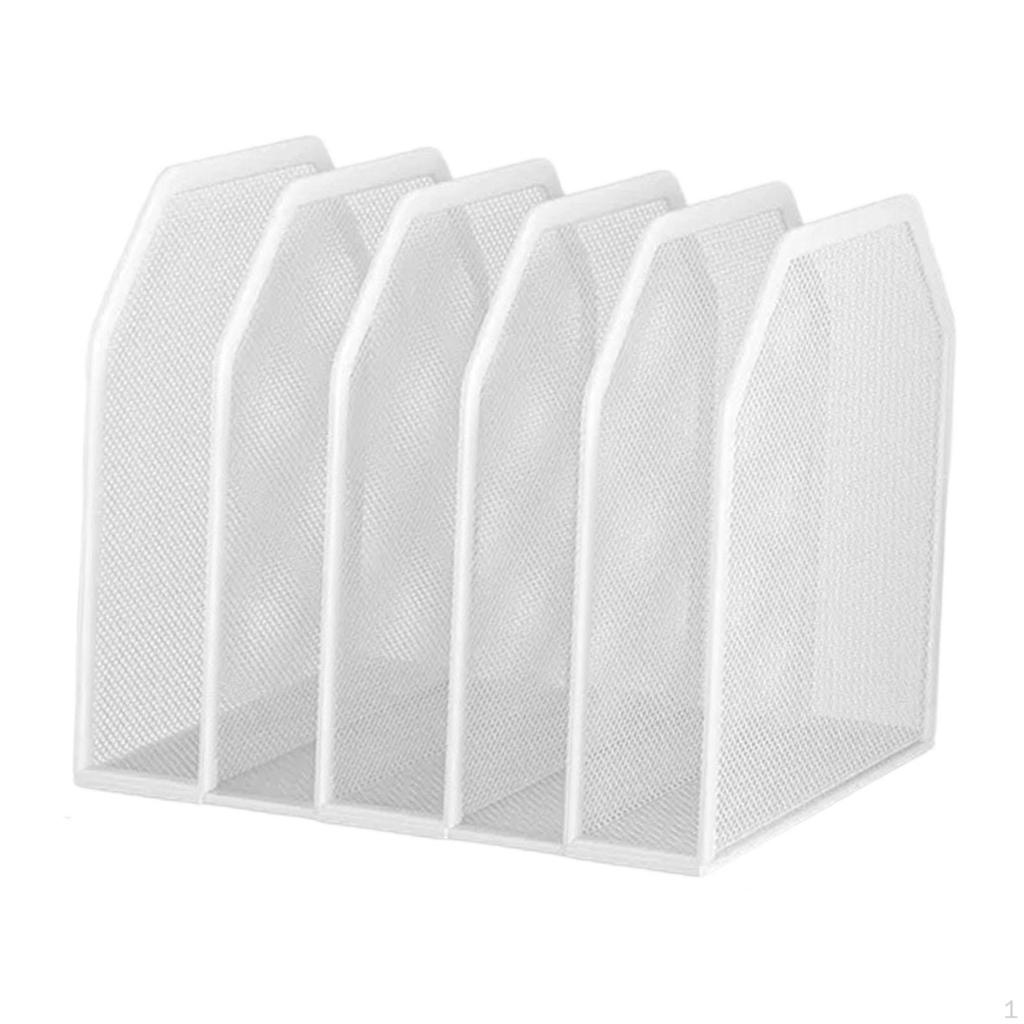 Desk File Organizer Mail Letter Tray Metal Stand Stylish Paper Sorter Management