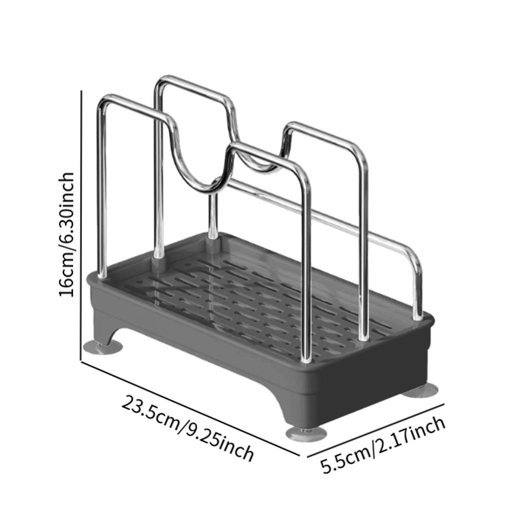Kitchen Organizer Rack elf Drainage Utensil Holder Multi-Function Countertop Storage Metal Rust-Free Pot Lid Storage Rack