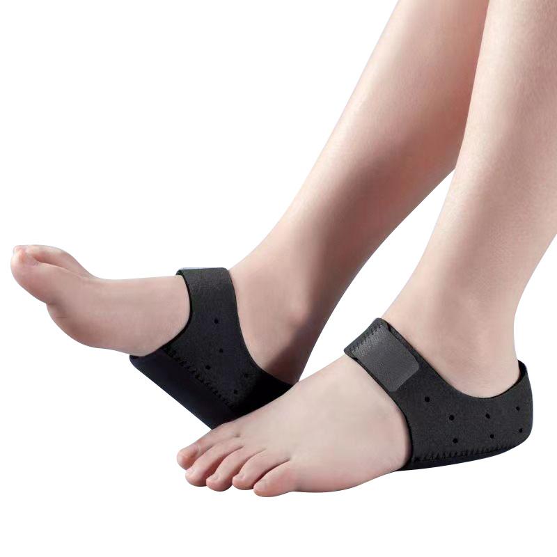 Neoprene Silicone Gel Heel Sleeve Protector Adjustable Hook and Loop Shock Absorbing Heel Cushion Achilles Tendon Support Brace