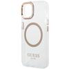 Guess Guhmp14Mhtrmd Iphone 14 Plus / 15 Plus 6.7 Złoty/Gold Hard Case Metal Outline Magsafe