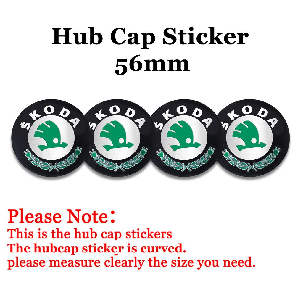 DDWO5 56MM 60MM 65MM 68MM Car Wheel Center Hub Caps Badge Rim Cover Emblem Sticker For Skoda Octavia Rapid Fabia Superb Kodiaq Kamiq S