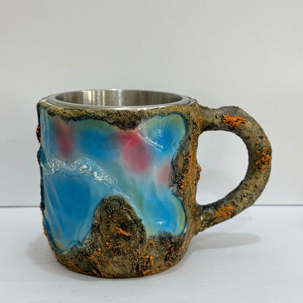 2024 Elegant Translucent Mineral Resin Coffee Cup - Colorful Luxury Gift
