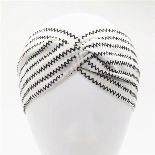 Bohemian Headband Women Boho Elastic Hairbands Sport Turban Head Wrap Cotton Bandage Beach Party Holiday Hair Accessories Fashion Summer