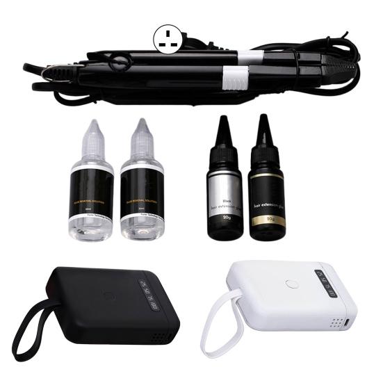 1 Set Hair Extension Tool Kit with 405nm LED UV Light Hair Extension Machine Professional Home Salon Barber Hair Extension Remover Tools