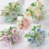 Artificial Flowers Hydrangea Festival Home Room Decor Yardgarden Wedding Wreath Bridal Table Accessories Fake Peony Garland