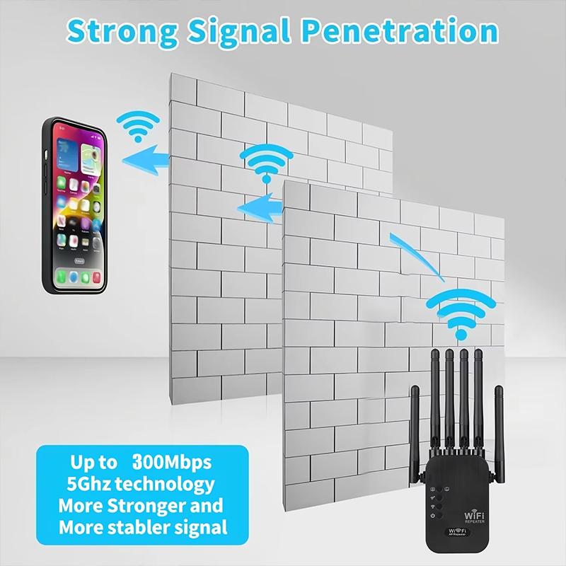 Двухсетевой интерфейс Wi-Fi 6 Повторитель Усилитель Сигнала Роутер 300 Мбит/с Усилитель Сигнала Усилитель Сотовой Связи