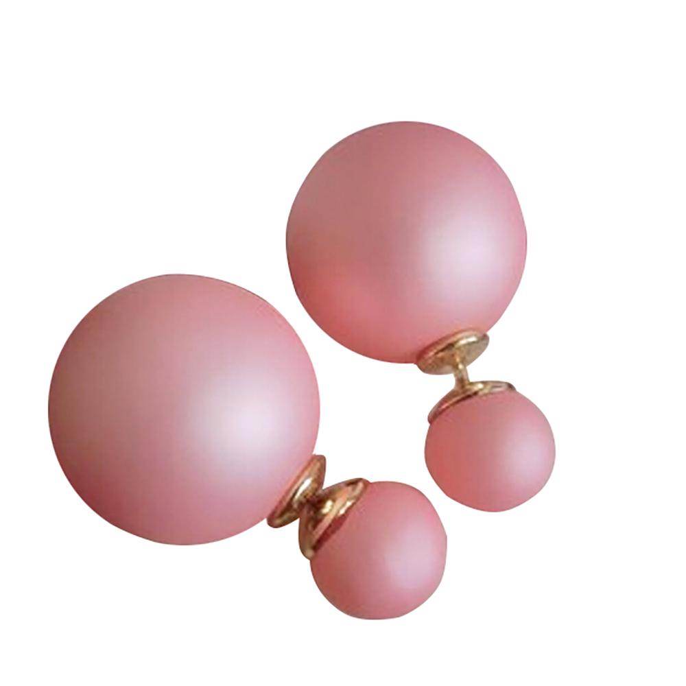 1 пара очаровательных красивых двойных бусин, серьги-гвоздики в подарок