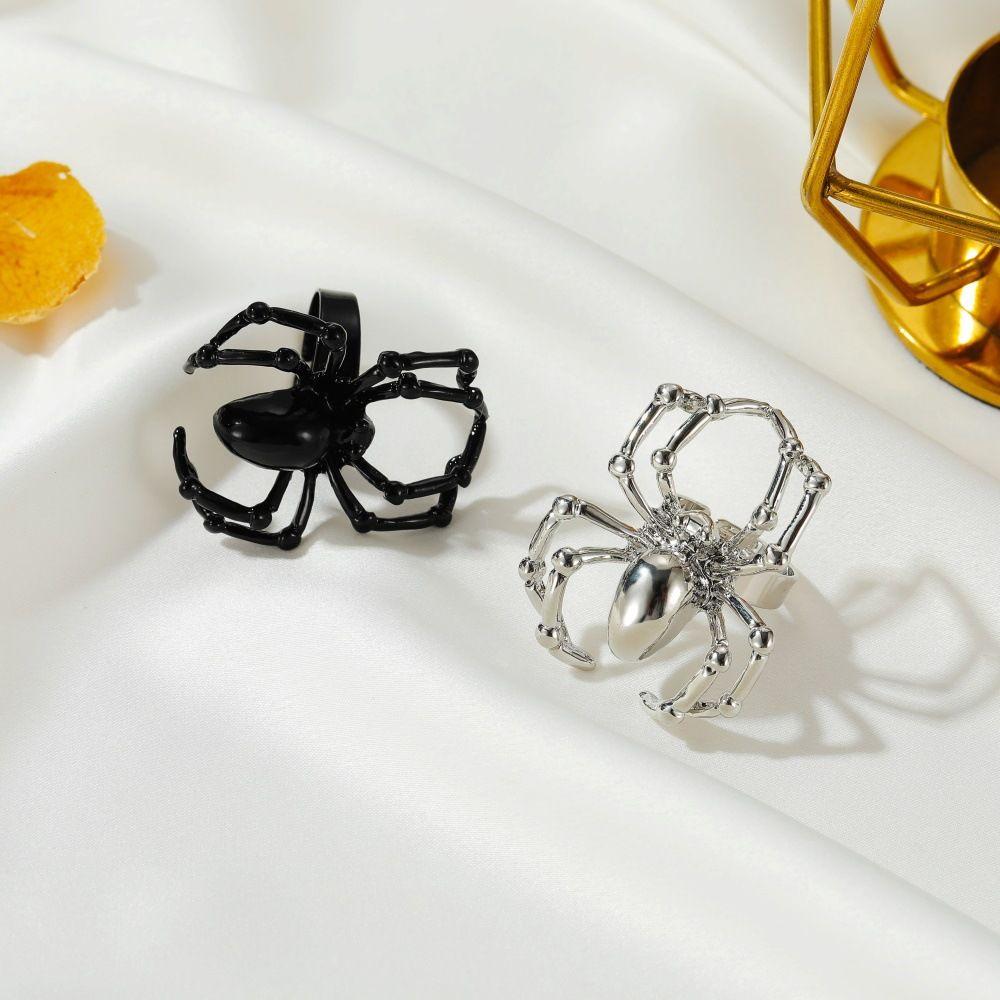 Gothic Adjustable Hip Hop Promise Biker Mens Rings Halloween Punk Simulation Animal Spider Ring
