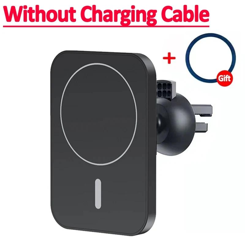 Магнитные беспроводные зарядные устройства, подставка на вентиляционную решетку автомобиля, держатель телефона, мини-станция для быстрой зарядки iPhone 12 13 14 15 Pro Max macsafe