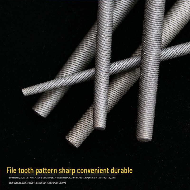 Ji Cuo Round File Set: Coarse, Medium, Fine Teeth - Steel Fitter Tool