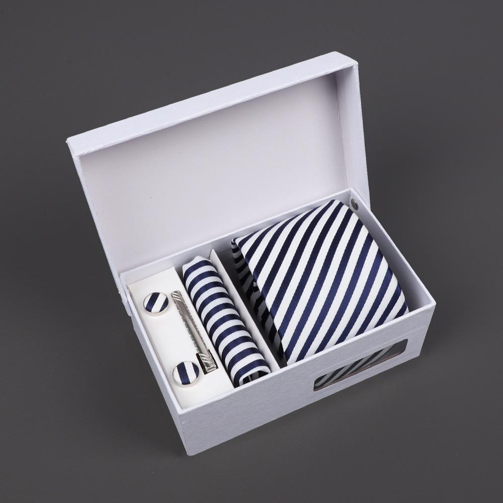 2025 Men'S Tie Premium Gift Box Jacquard Embroidered Tie Tie Logo Making