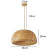 Bamboo Lantern 38/45cm Pendant Lamp Natural Rattan Wicker E27 Chandeliers Hand-Woven Lampshades Lighting Fixture Hanging Light