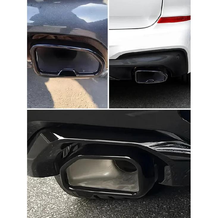 Для BMW X3 X4 G01 G02 M40i 2022 2023 Автомобильные Нержавеющие Наконечники Выхлопных Труб Заглушки Насадок 2 шт. Комплекты Обвеса Тюнинг Аксессуары