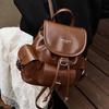 Autumn and winter retro high-end backpack women's commuting daily large-capacity backpack fashionable versatile student travel schoolbag