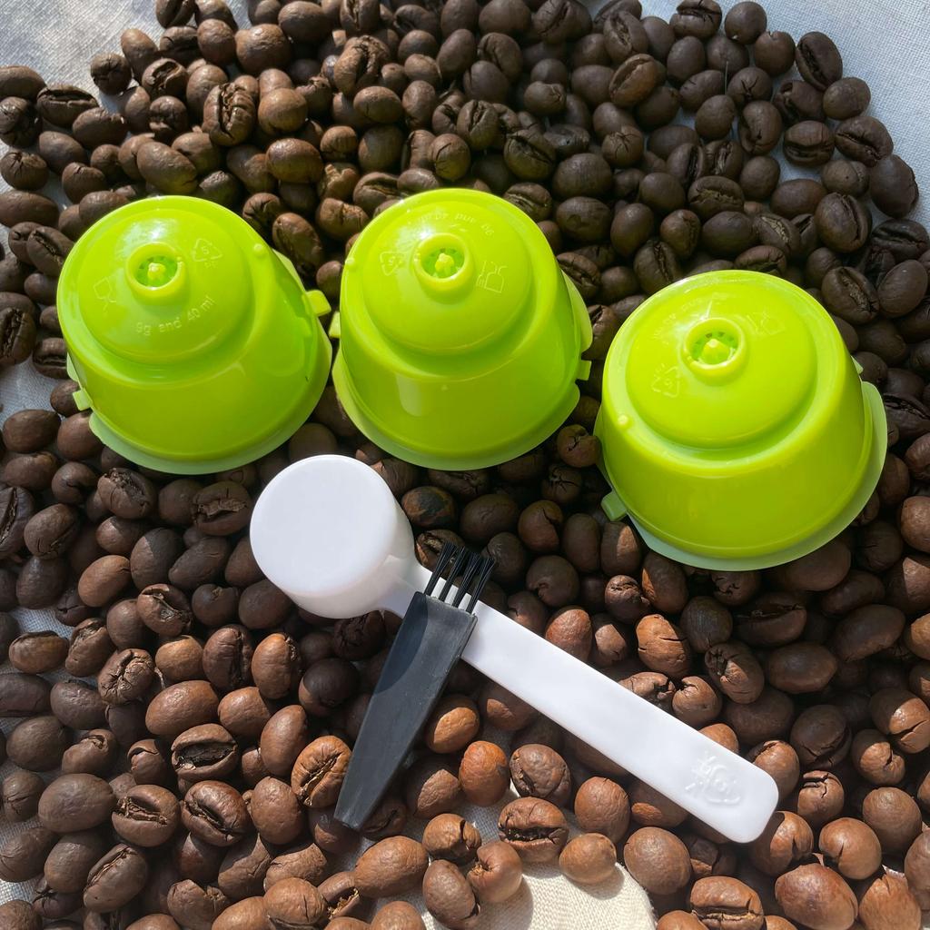 Многоразовые капсулы для кофе Многоразовый универсальный фильтр для кофе, совместимый с Dolce Gusto, с ложкой и кистью