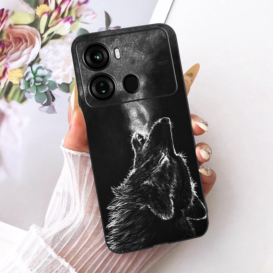 For Itel P40 Plus Case P683L Luxury Butterfly Tree Painted Cover Soft Silicone Phone Case For Itel P40 P662L P 40 ItelP40 + Bags